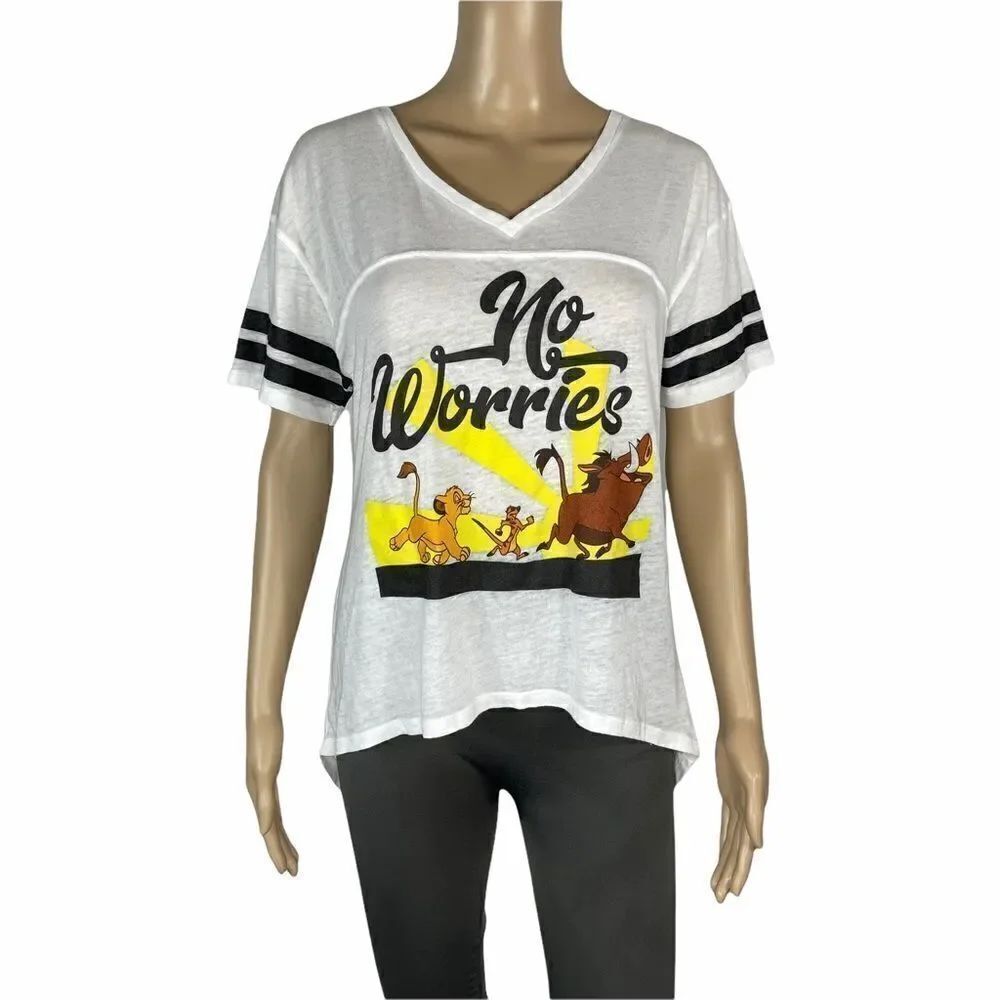 Womens Disney The Lion King V-Neck White T Shirt